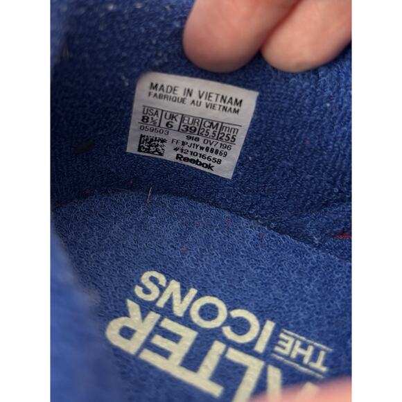 Reebok Classic‎ Leather Sneaker Ripple Excellent Red Blue DV7196 8.5 Union Jack - Picture 9 of 13